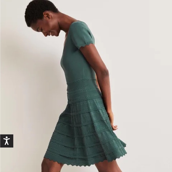 Boden Detail Knitted Mini Dress 10L - Picture 3 of 10